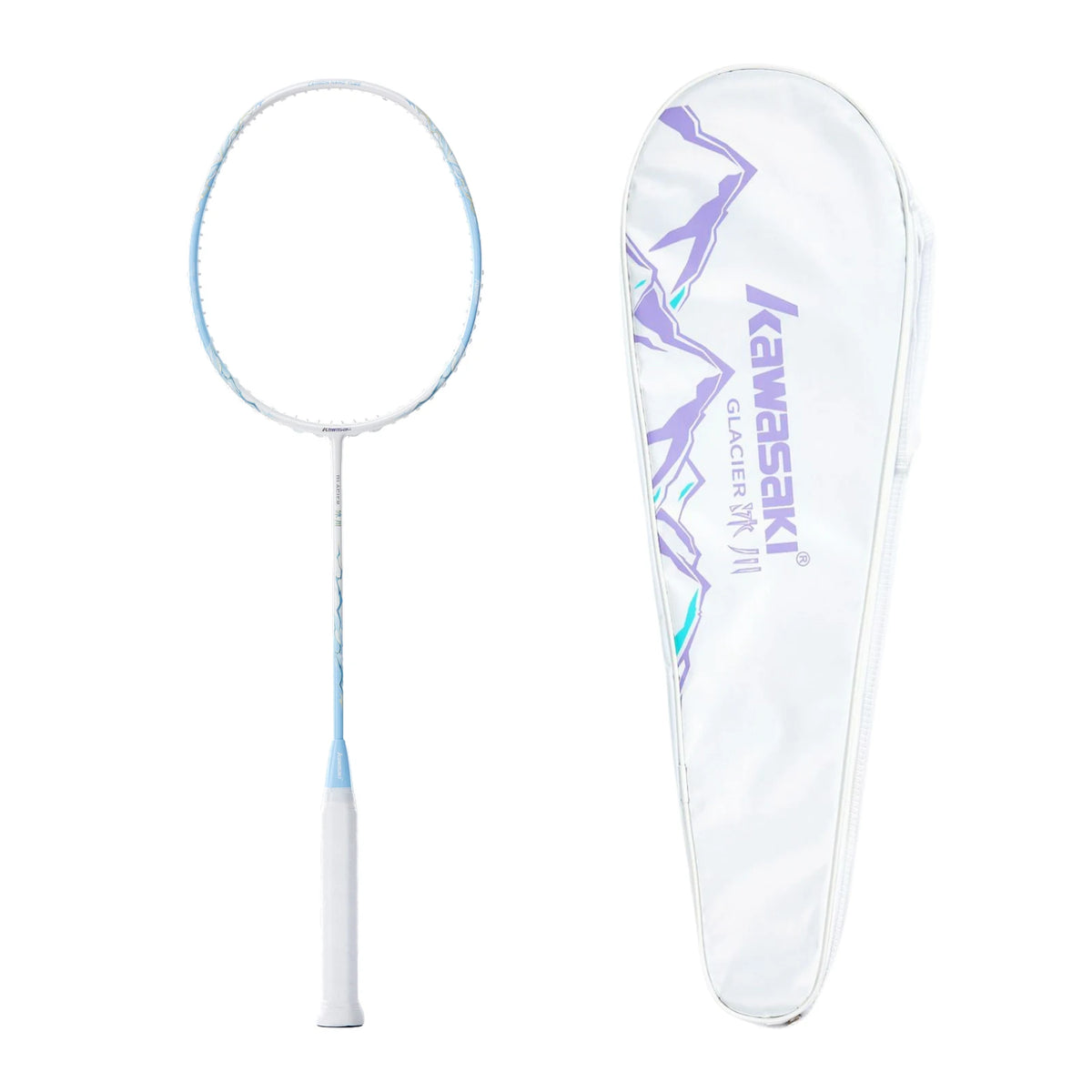 Kawasaki Badminton Racket 5U Super Light Aerofoil Frame All Carbon Fiber raquette badminton - Kawasaki GLACIER